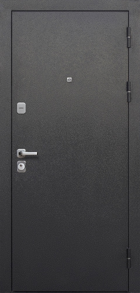 Феррони Входная дверь Толстяк Букле антрацит Царга, арт. 0005376 - фото №1 (внешняя сторона)